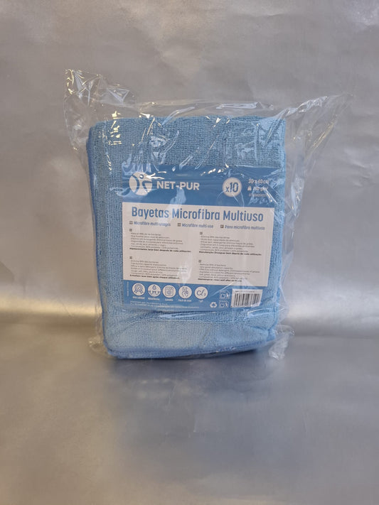 PANO MICROFIBRAS AZUL PACK 10 UN LEOPACK