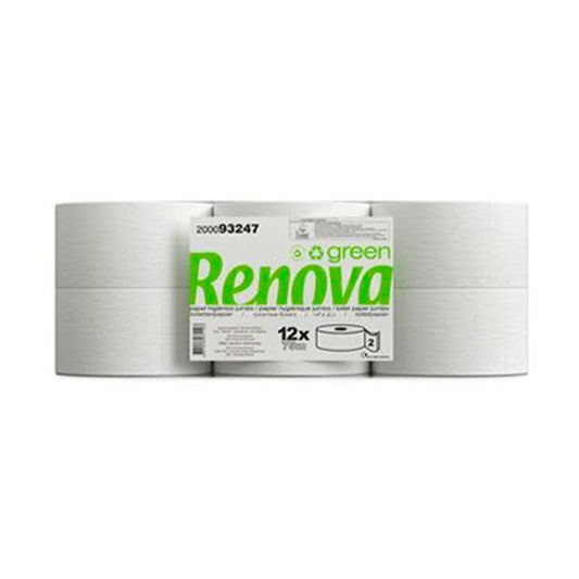 Papel Higiénico Jumbo Renovagreen 2F – Pack 12 Rolos