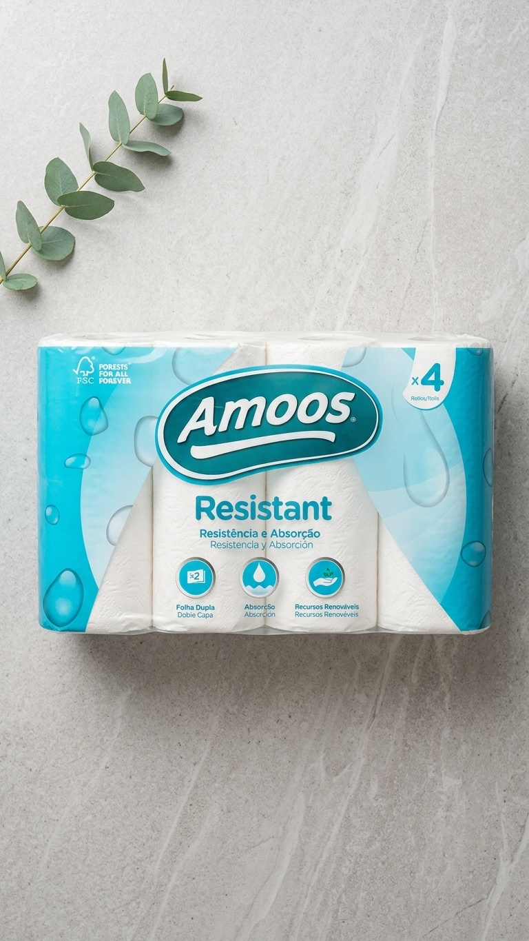 Rolo de Cozinha Amoos Resistant – 2 Folhas
