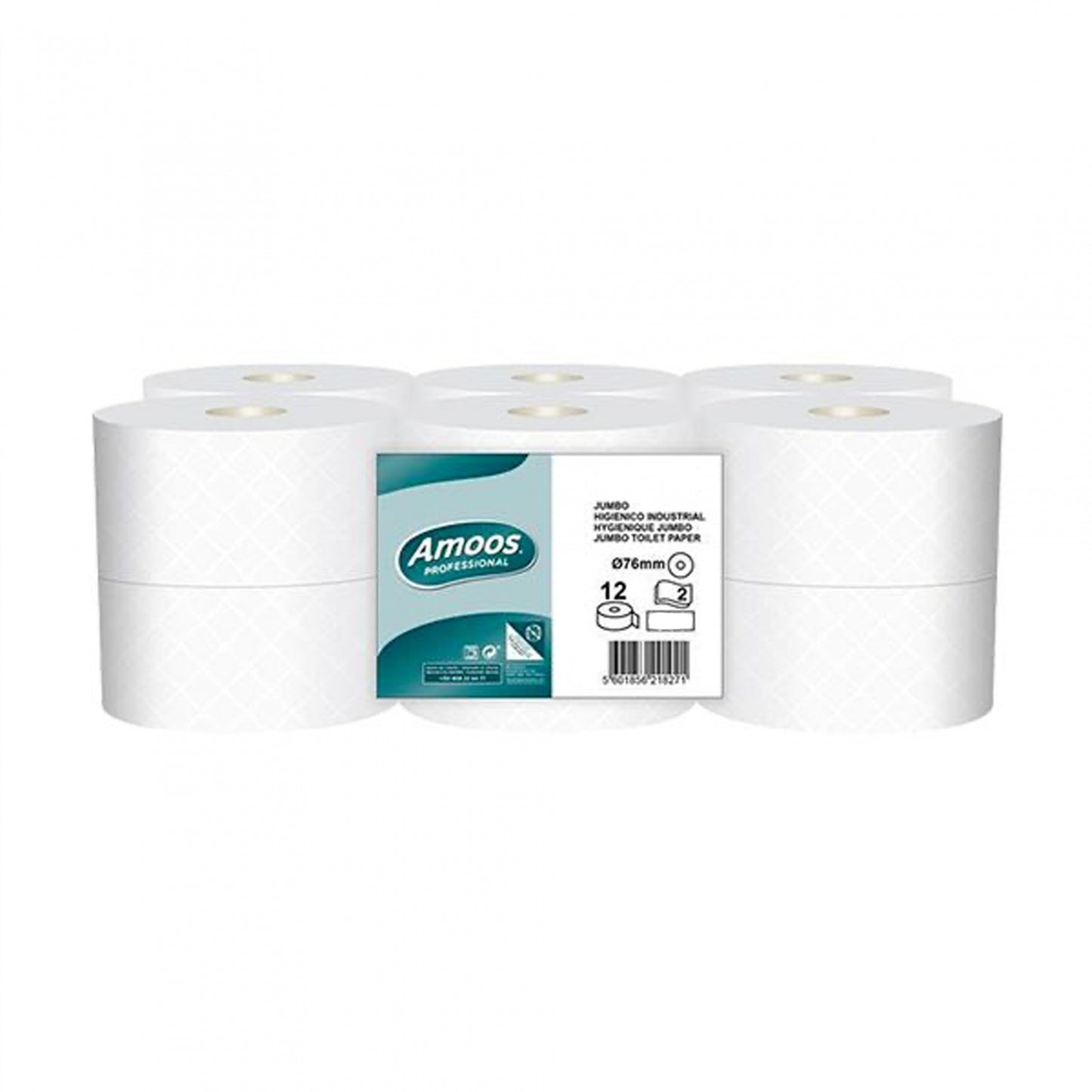 Papel Higiénico Jumbo Amoos | Elevado tráfego | Macio e duradouro