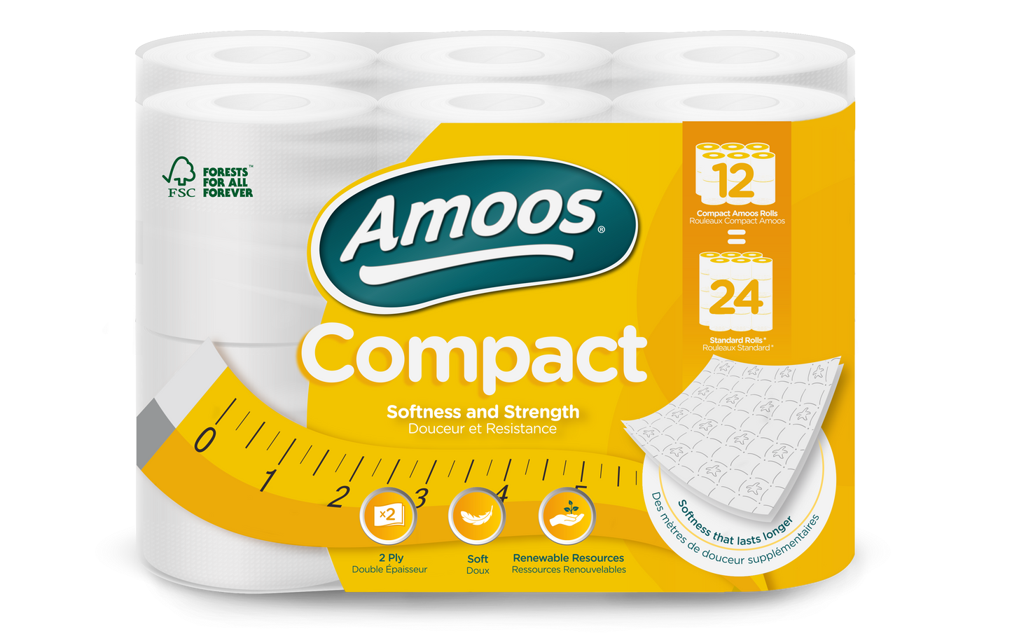 papel higienico domestico amoos compact 32m