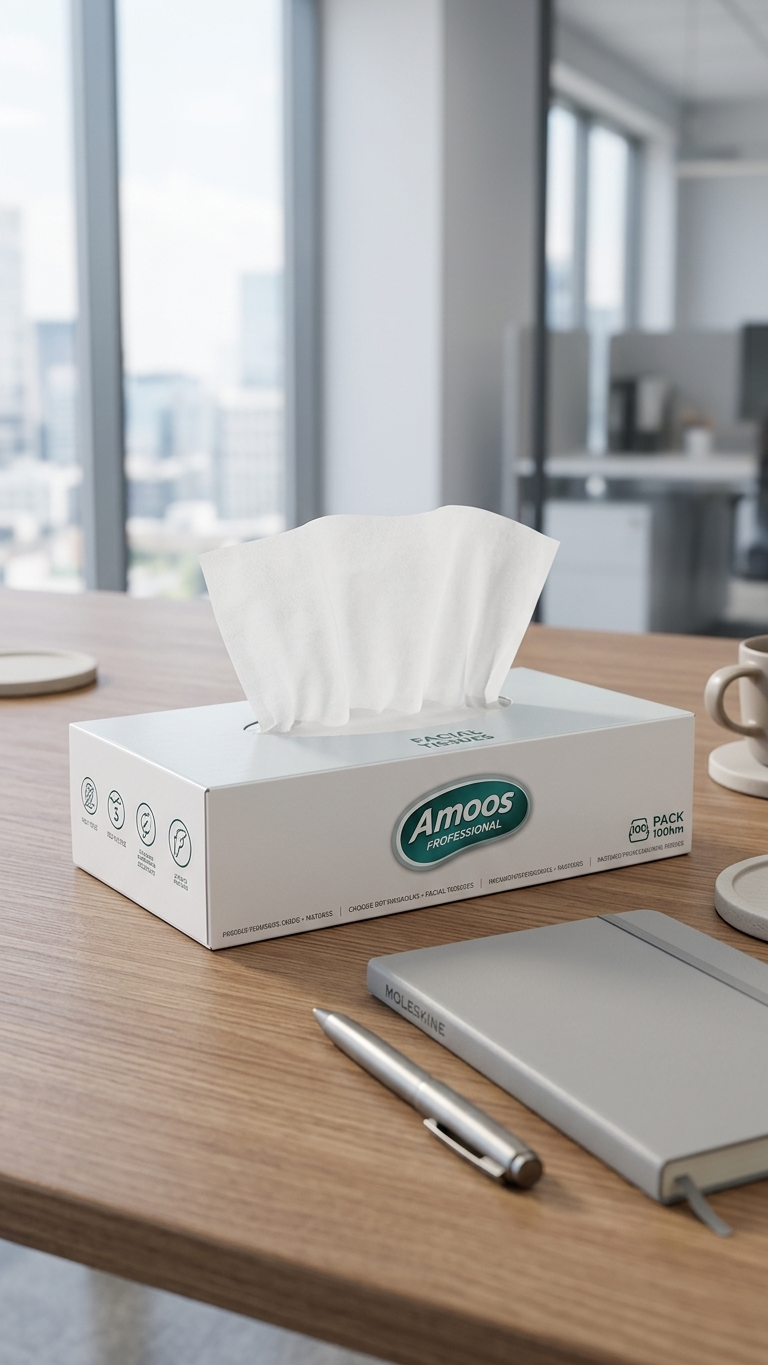 Lenços Faciais Amoos– Caixa 24 Packs x 100 Unidades