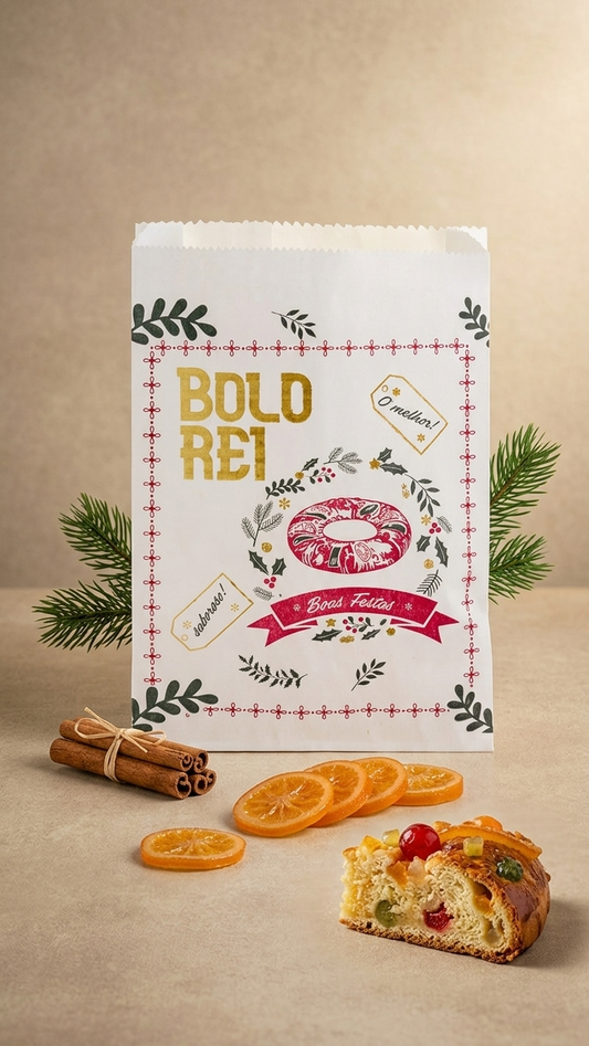 Saco de Papel para Bolo Rei 28x8x42cm – Embalagem 10 kg