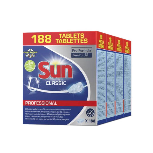 Pastilhas para Máquina de Lavar Louça Sun Pro Formula Classic – 188 Unidades