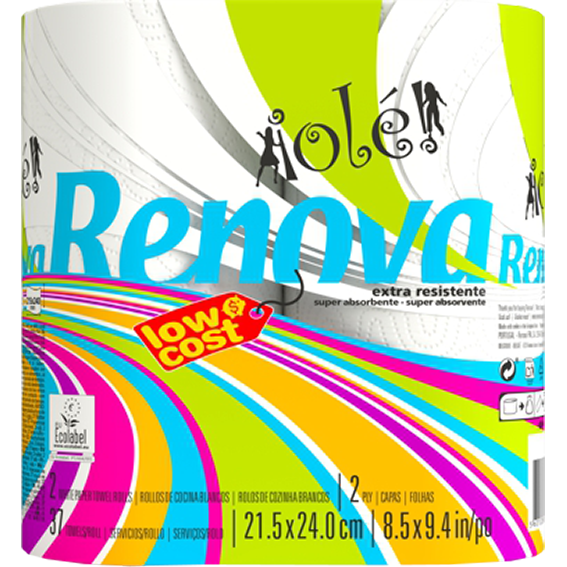 Rolo Cozinha Renova Olé 48 Rolos – Extra Resistente e Absorvente