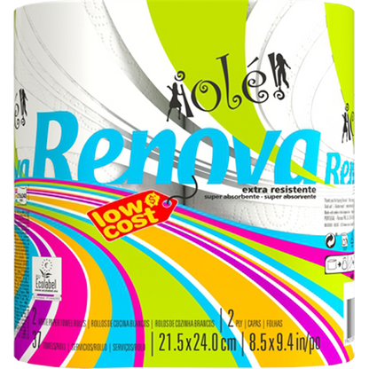 Rolo Cozinha Renova Olé 48 Rolos – Extra Resistente e Absorvente