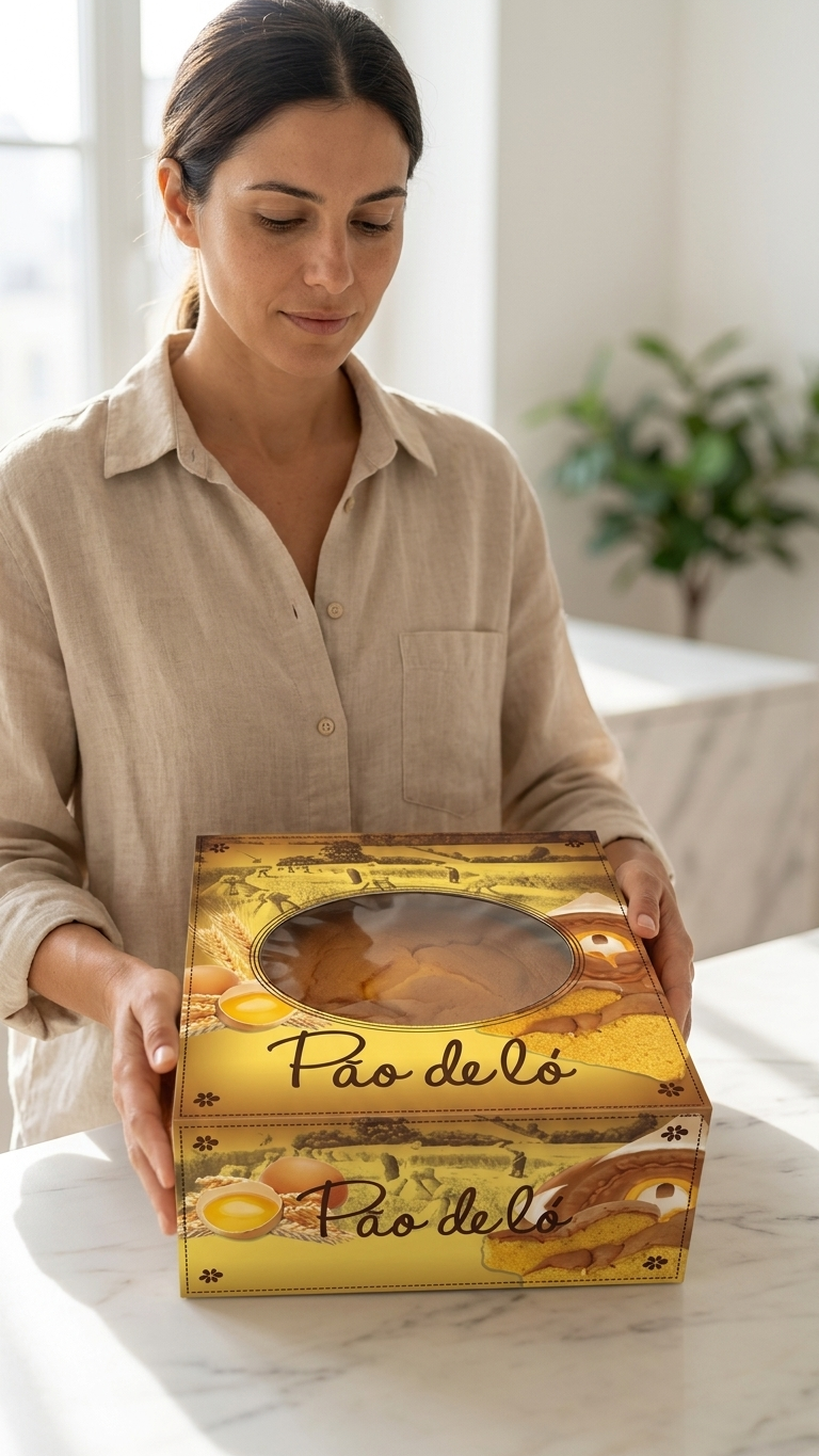 Caixa de Cartolina para Pão de Ló 28x28x11cm – Pack 50 Un.