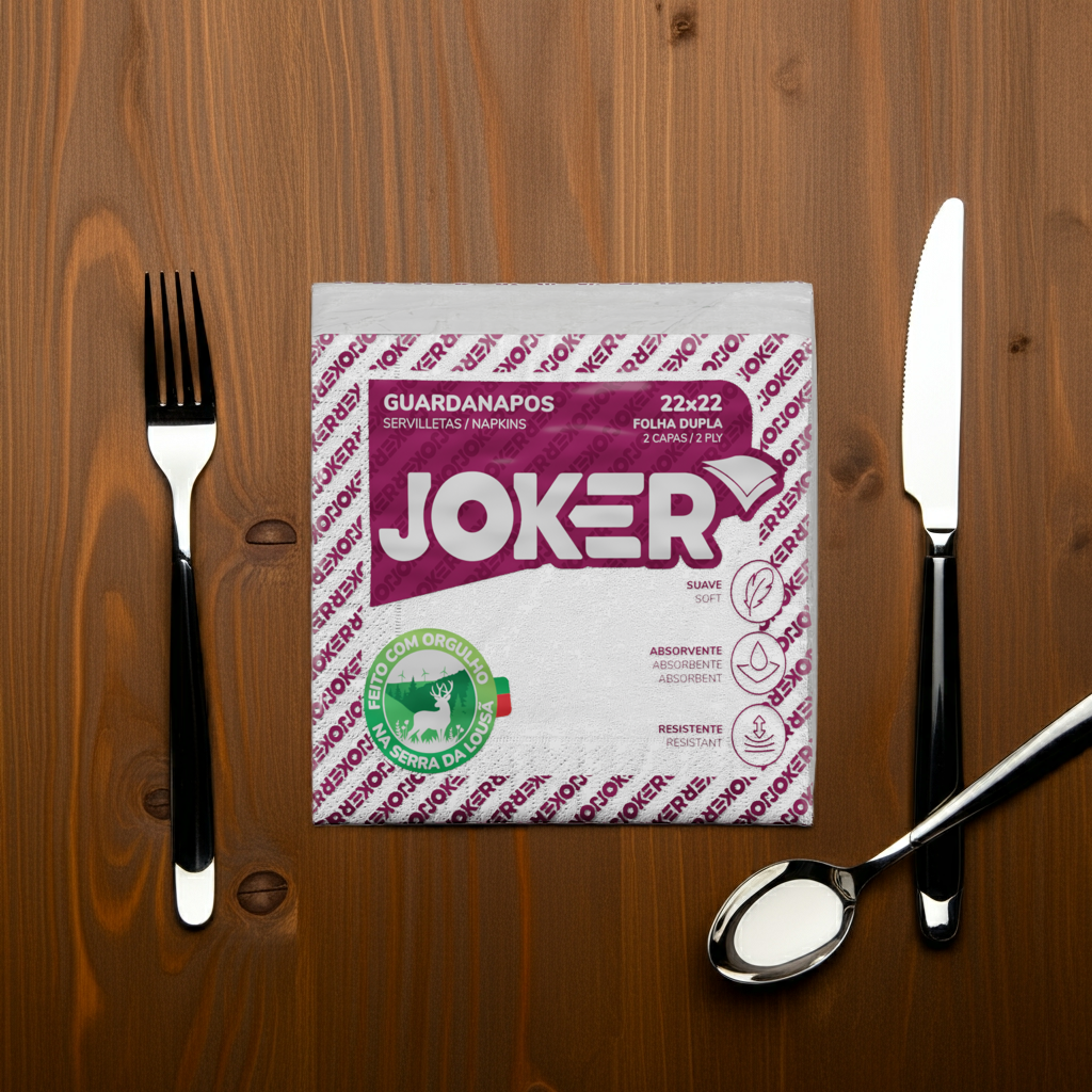 Guardanapo Joker 22x22 Folha Dupla para Cafés e Restaurantes