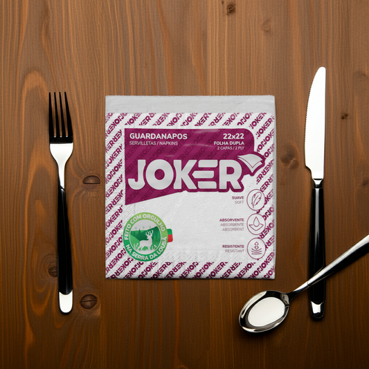 Guardanapo Joker 22x22 Folha Dupla para Cafés e Restaurantes
