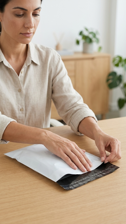 Sacos Plástico Tipo Envelope com Fecho Adesivo