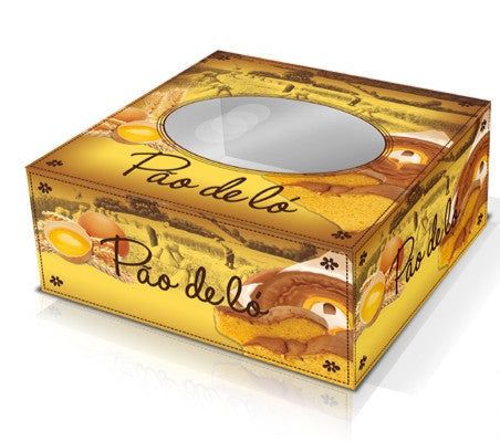 Caixa de Cartolina para Pão de Ló 28x28x11cm com Janela — Protege e Valoriza