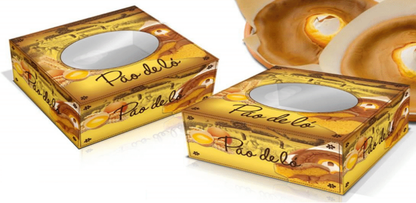 Caixa de Cartolina para Pão de Ló 28x28x11cm com Janela — Protege e Valoriza