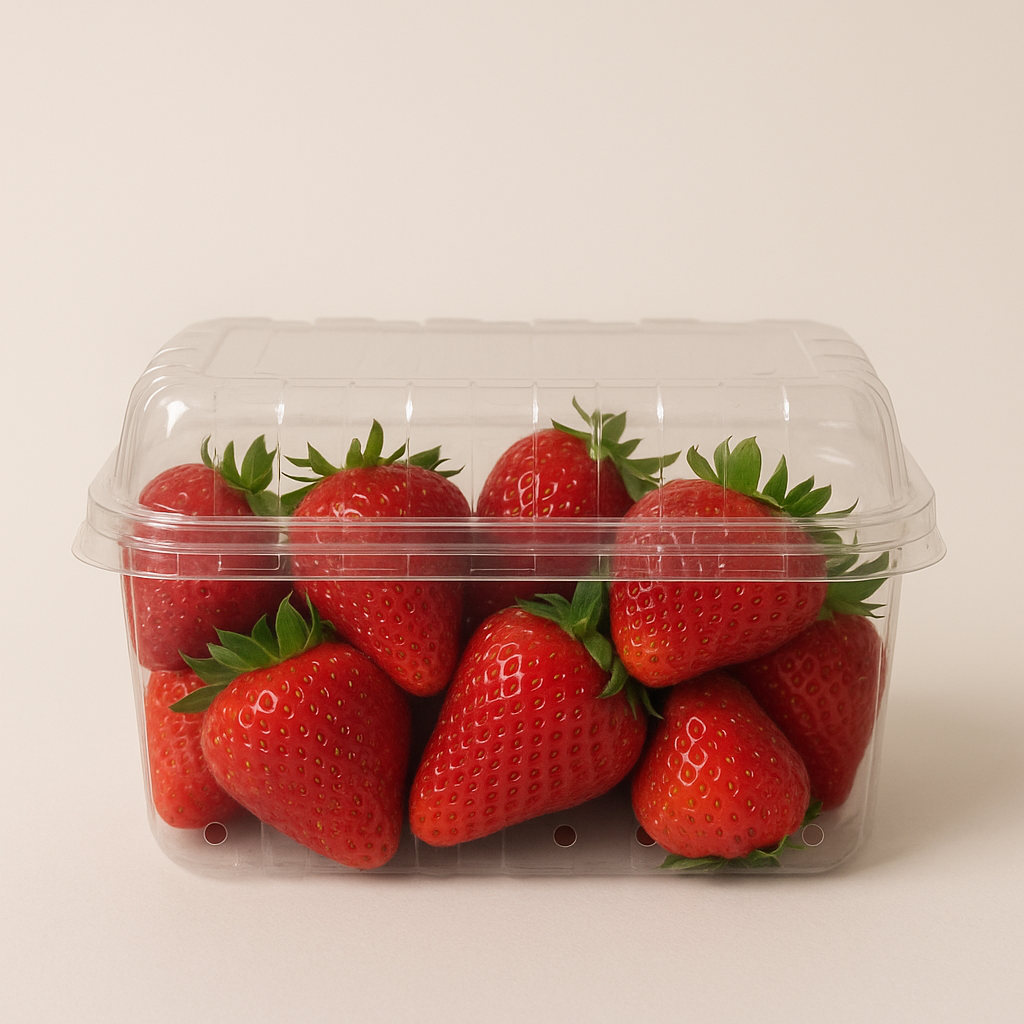 Caixa Plástico para Fruta | Conserva Morangos e Fruta Fresca