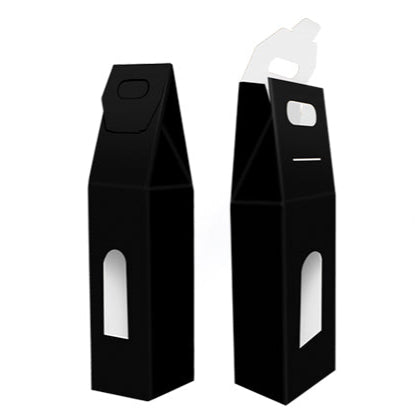 Caixa para 1 Garrafa Preta 9x9x40 — Elegância e Proteção