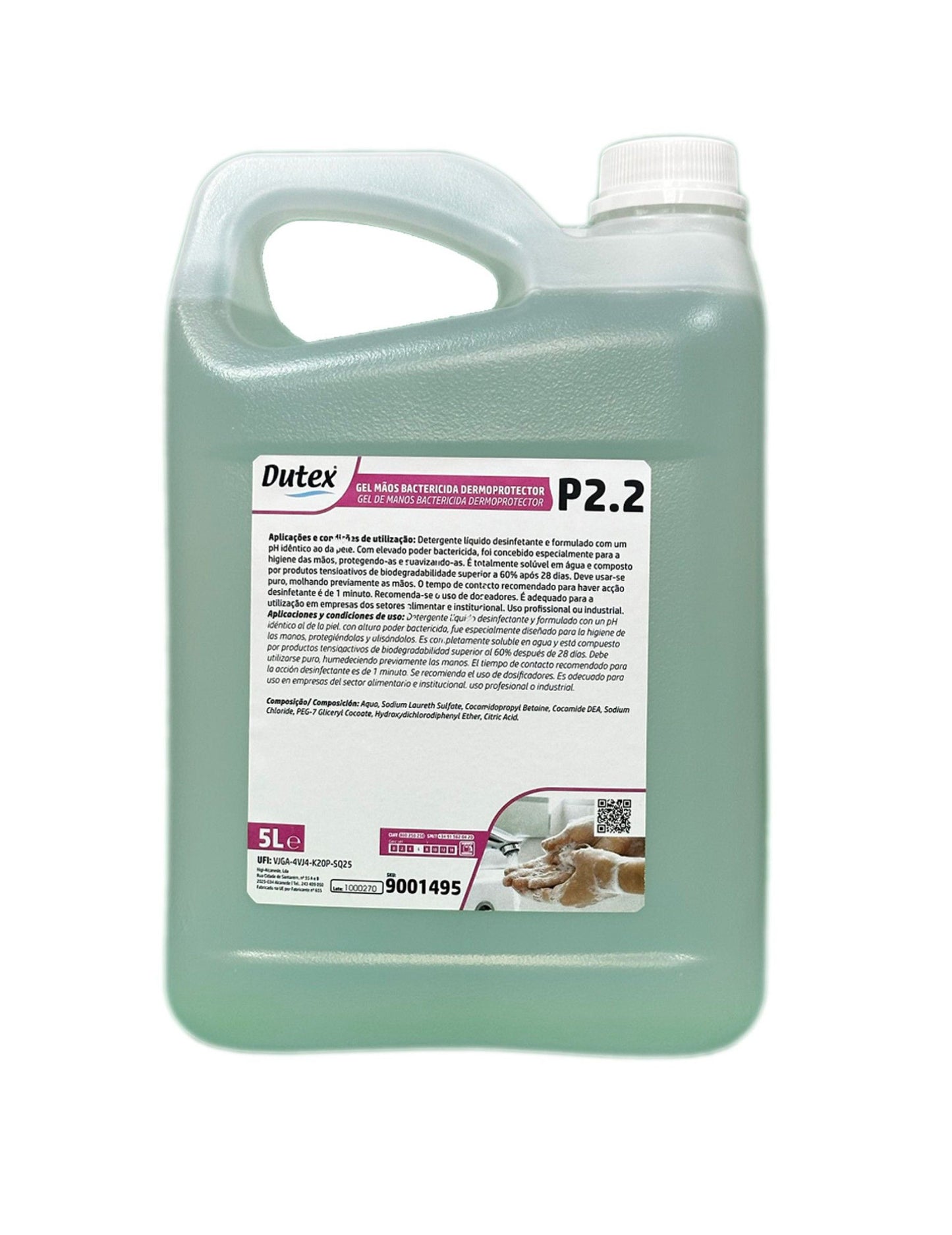 Sabonete em Gel Bactericida para Mãos Dermo 5 L — Uso Profissional