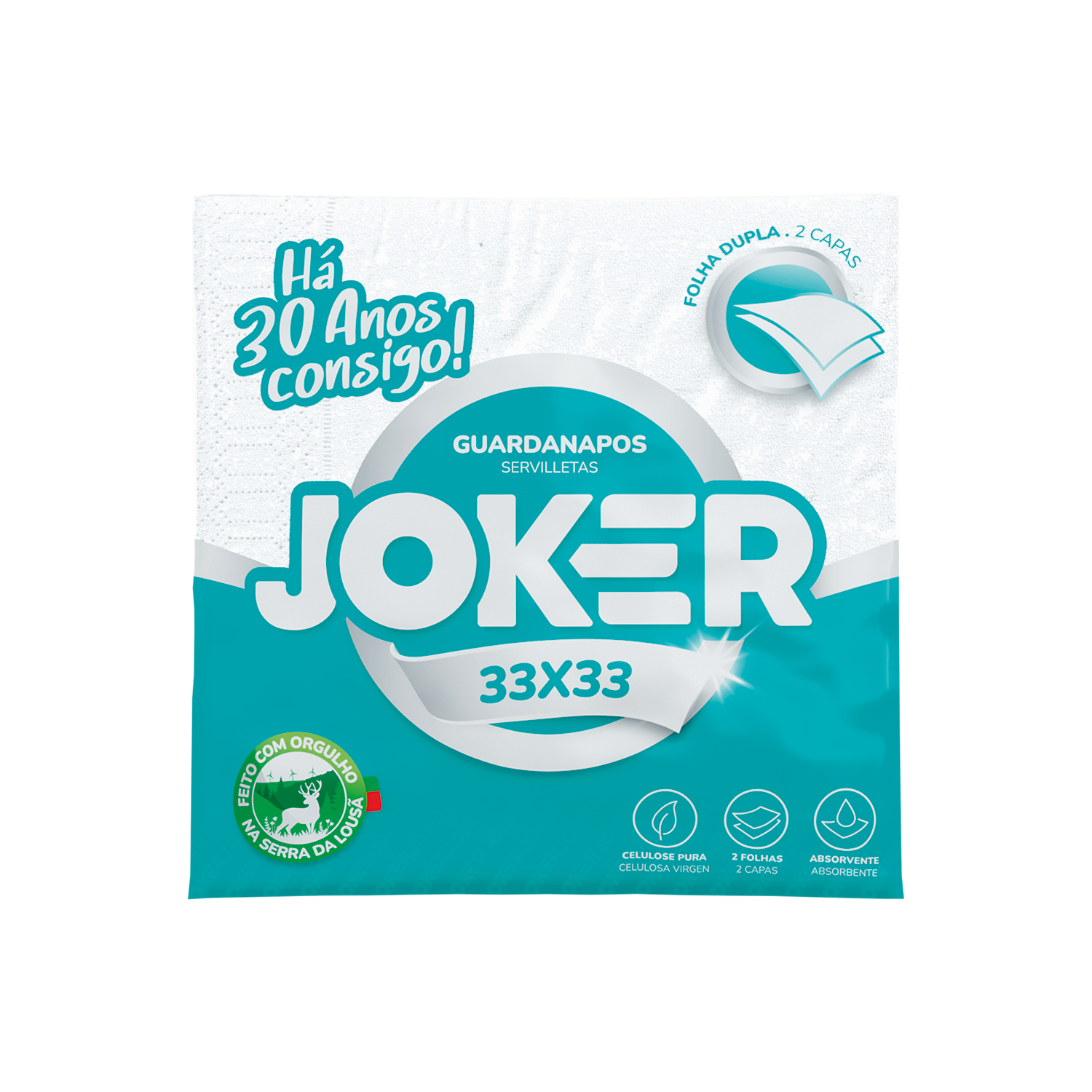 GUARDANAPO 33X33 2F JOKER 