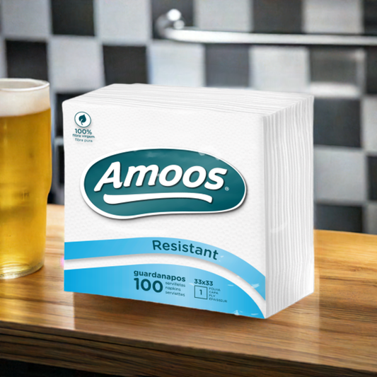Guardanapo Amoos 33x33 1F Resistant Pack 100