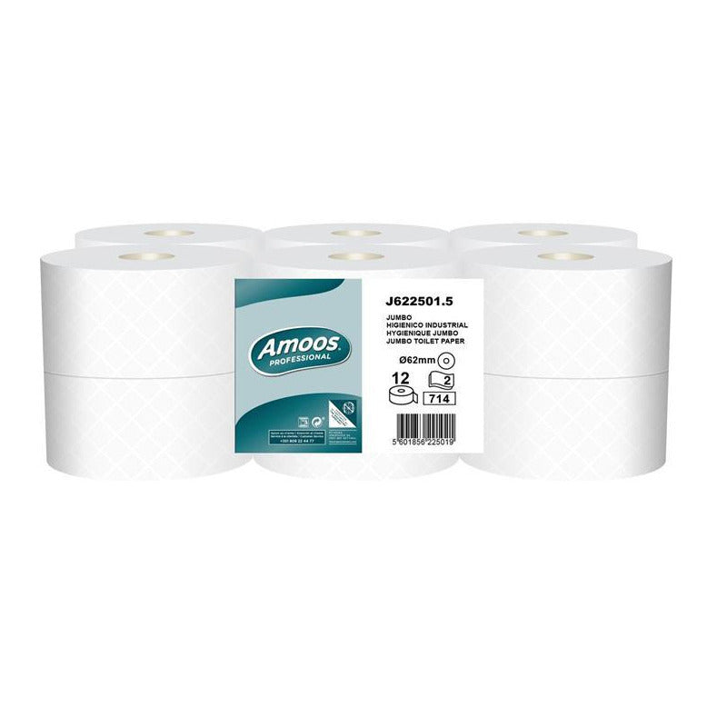 Papel Higiénico Jumbo Amoos | Elevado tráfego | Macio e duradouro