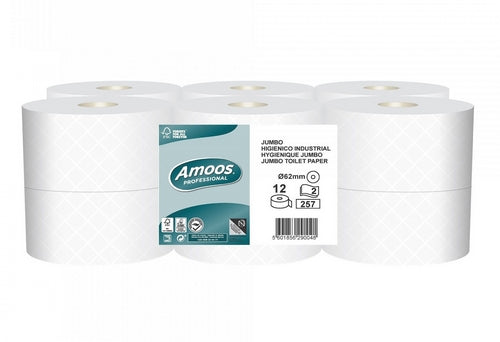 Papel Higiénico Jumbo Amoos | Elevado tráfego | Macio e duradouro
