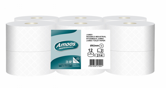 Papel Higiénico Jumbo Amoos | Elevado tráfego | Macio e duradouro