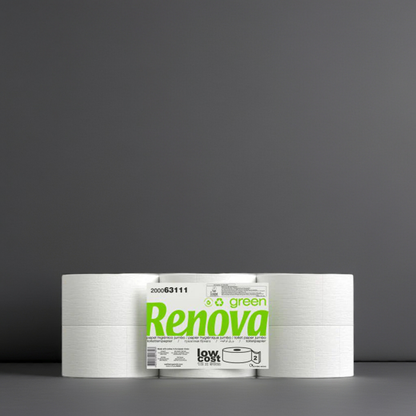 Papel Higiénico Jumbo Renovagreen 2F 12X90M - Durabilidade e Sustentabilidade
