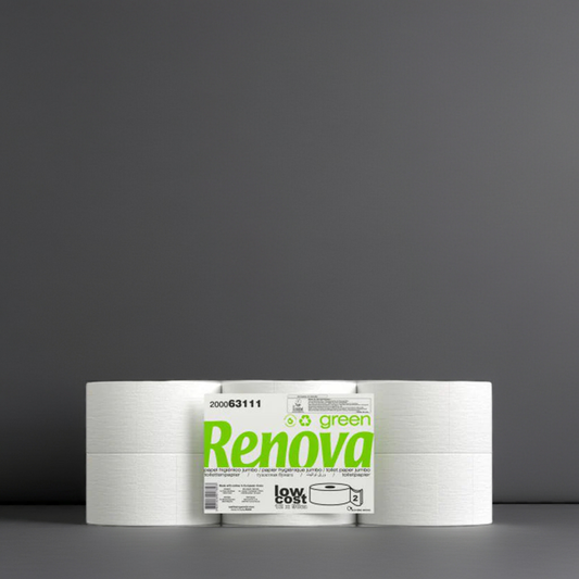 Papel Higiénico Jumbo Renovagreen 2F 12X90M - Durabilidade e Sustentabilidade