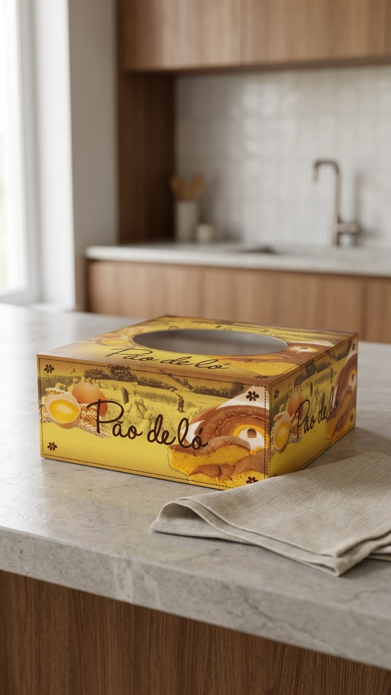 Caixa de Cartolina para Pão de Ló 28x28x11cm – Pack 50 Un.