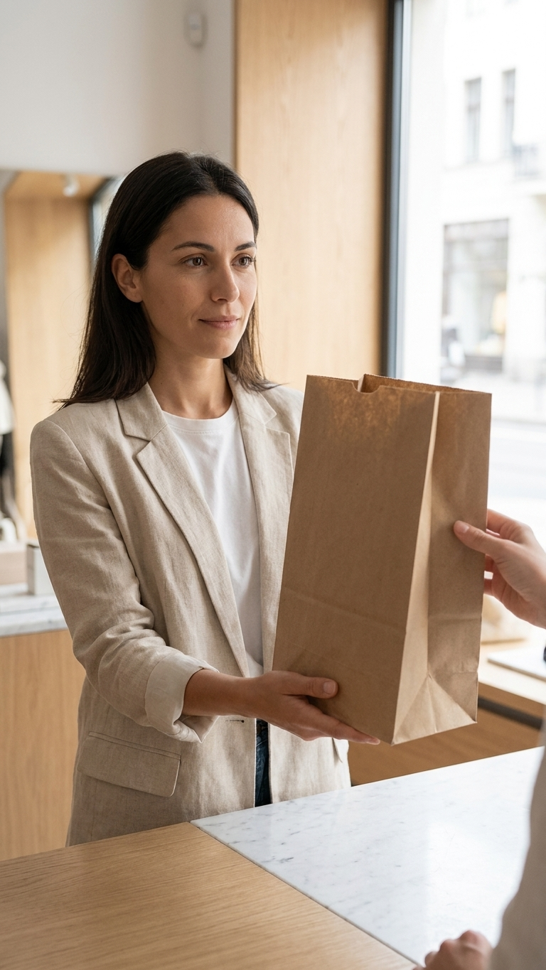 Saco Papel Tipo Americano para Take Away – Caixa com 500 Un.