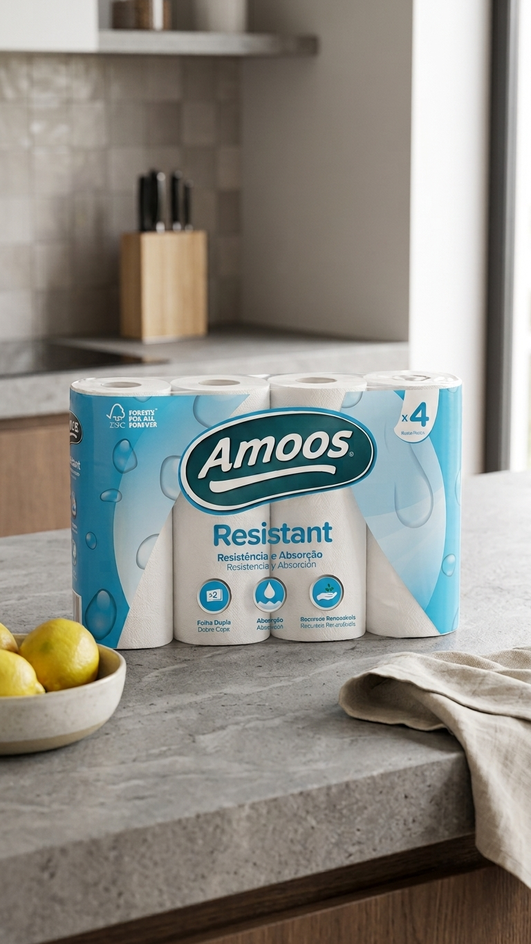 Rolo de Cozinha Amoos Resistant – 2 Folhas