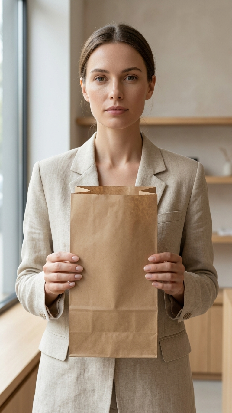 Saco Papel Tipo Americano para Take Away – Caixa com 500 Un.