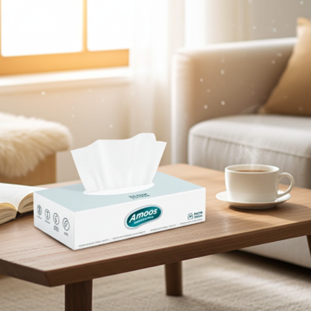 Lenços Faciais Amoos– Caixa 24 Packs x 100 Unidades