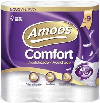 Papel Higiénico Amoos Comfort Quilted