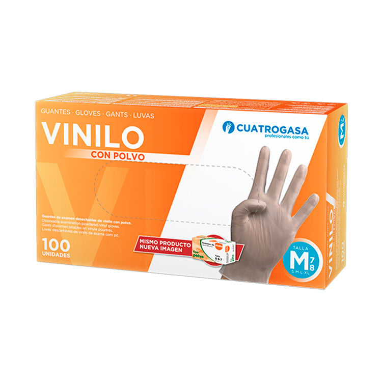 Luva Vinilo com Pó Ambidextra Leopack — Higiene e Conforto