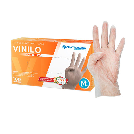 Luva Vinilo com Pó Ambidextra Leopack — Higiene e Conforto