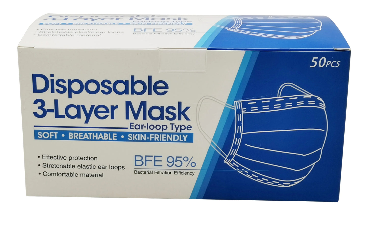 Máscara Descartável Facial 3 Camadas | Proteção e Conforto