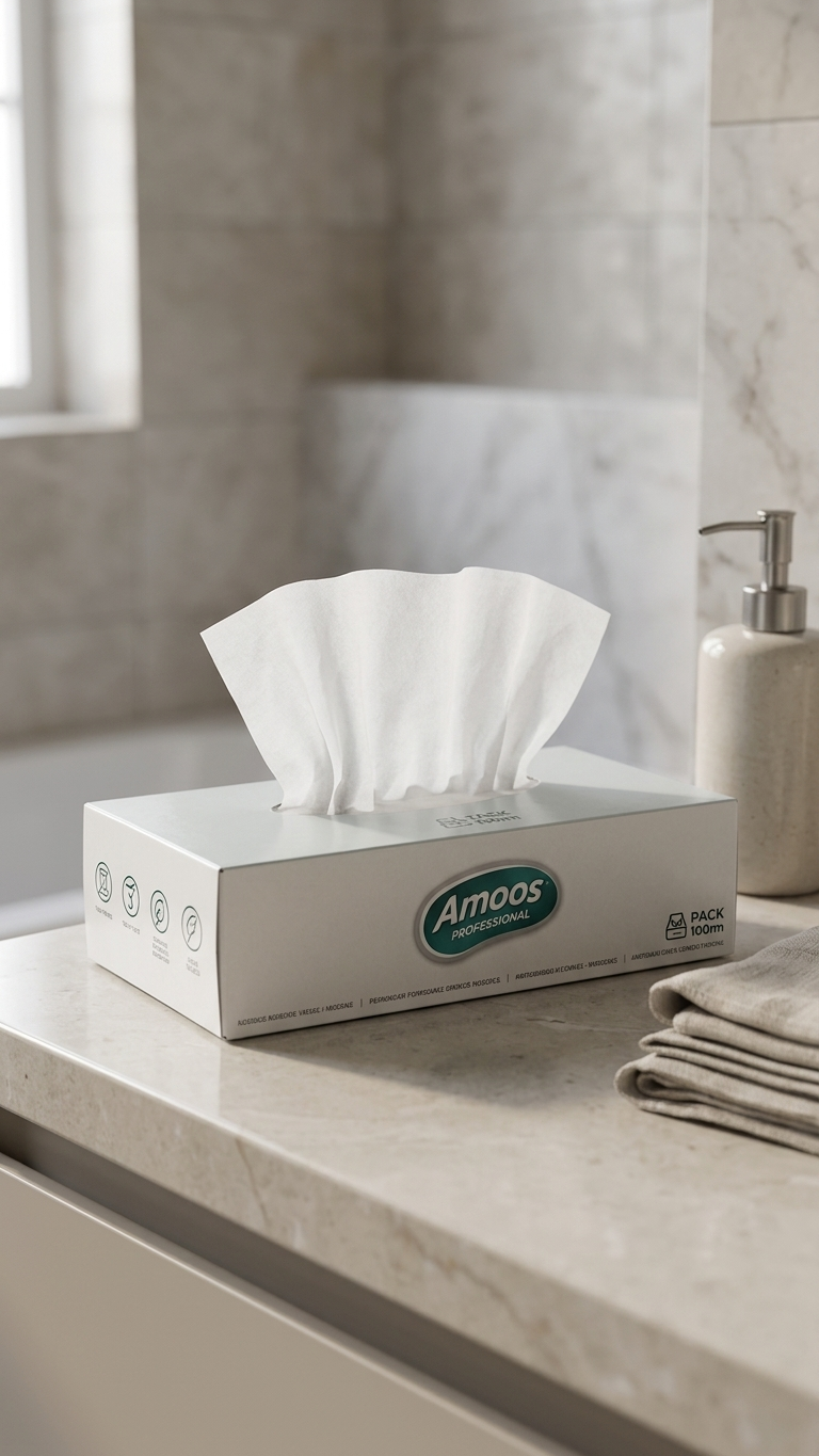 Lenços Faciais Amoos– Caixa 24 Packs x 100 Unidades